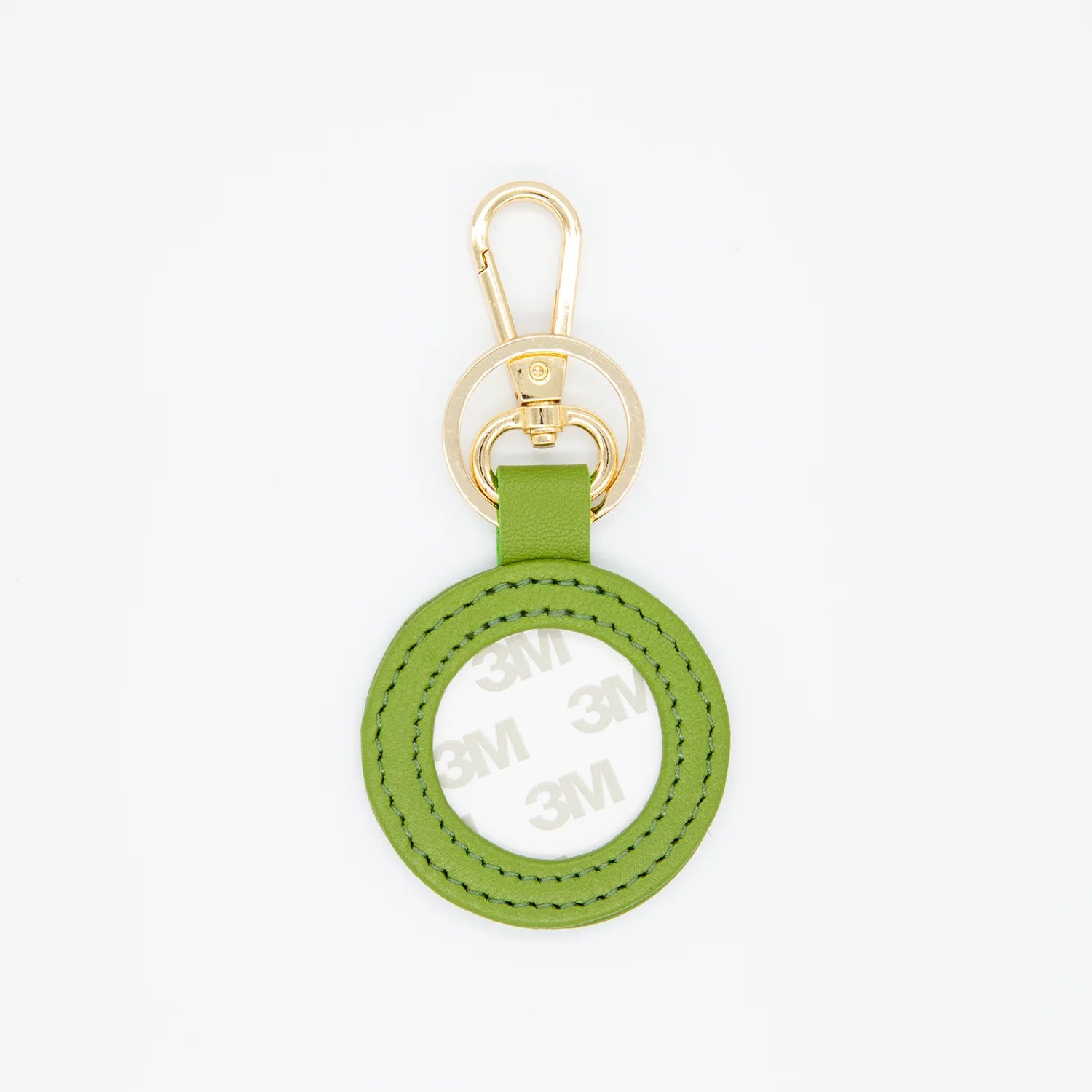 Leather Self-Finishing Key Fob-Olive