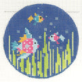 Fancy Fish Round Canvas