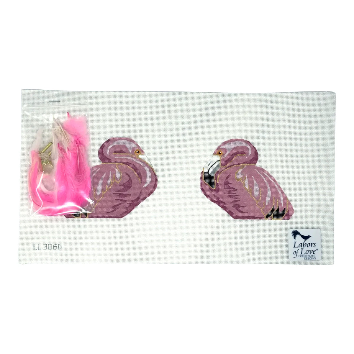 3D Pink Flamingo Canvas