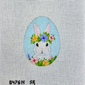 Floral Crown Bunny Egg Canvas