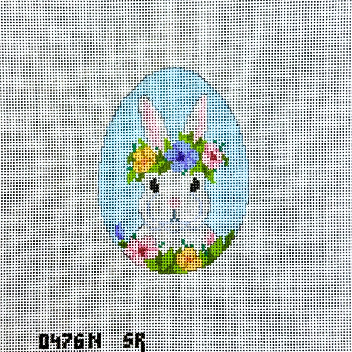 Floral Crown Bunny Egg Canvas
