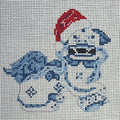 Foo Dog with Santa Hat Canvas