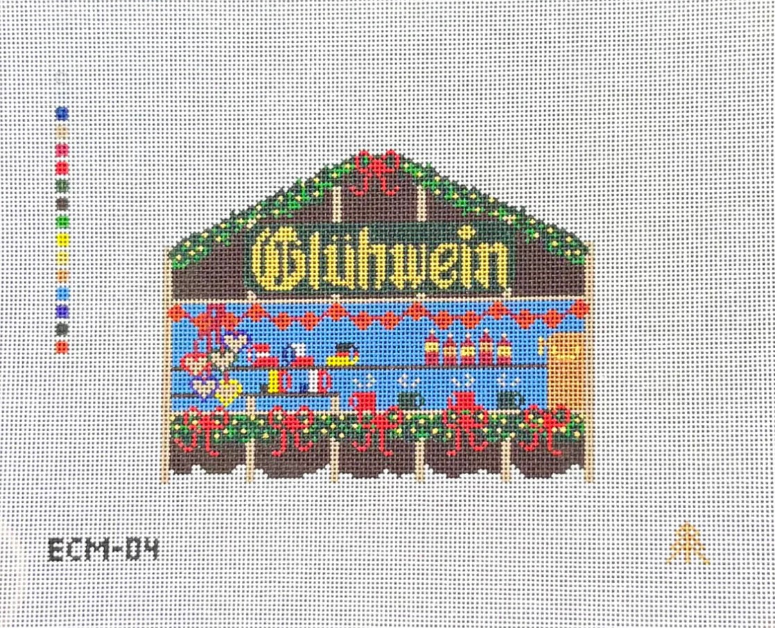 Gluhwein European Christmas Market Stall Canvas 18 Mesh