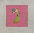 Green Lady on Pink (IN444)