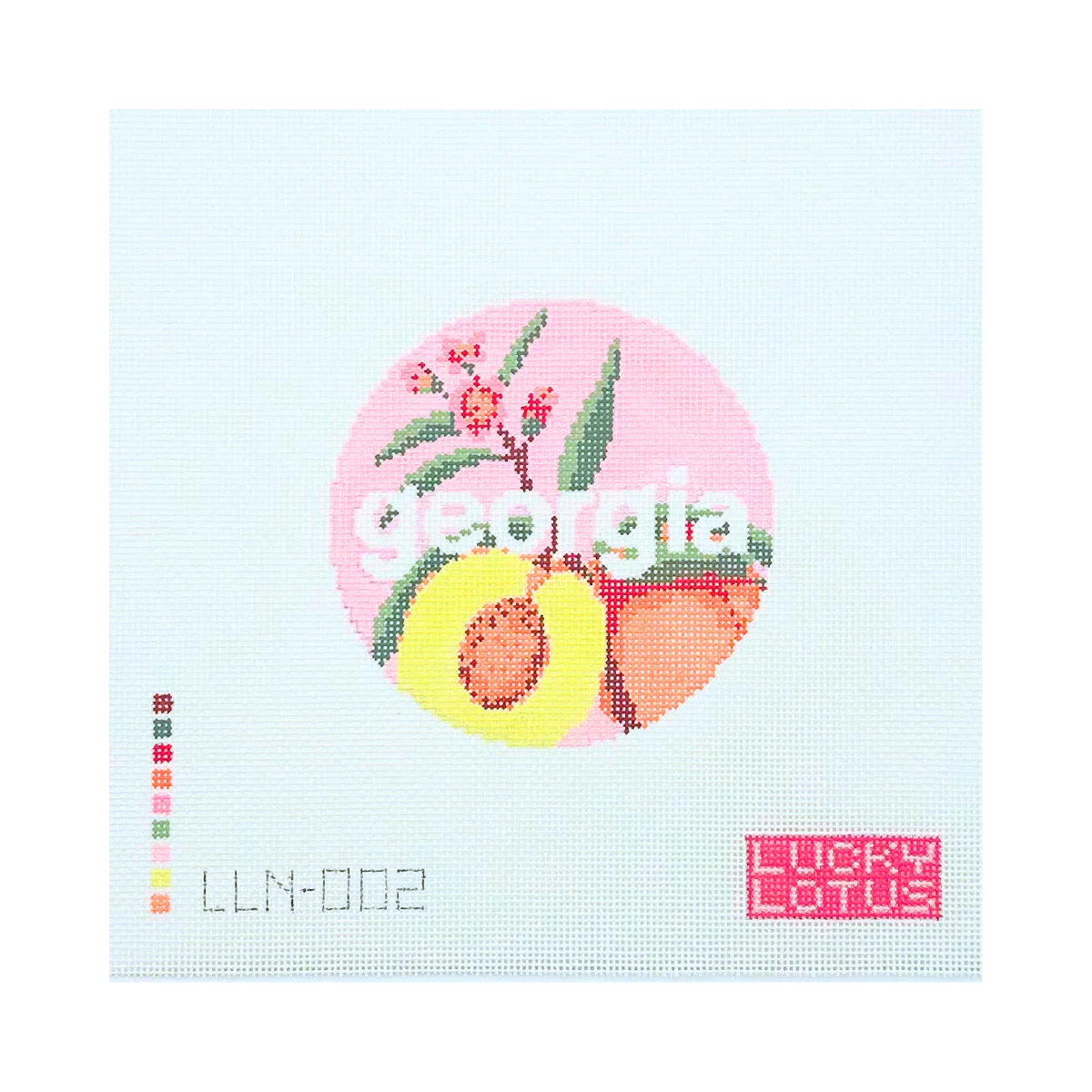 50 States Round- Georgia Peach Canvas