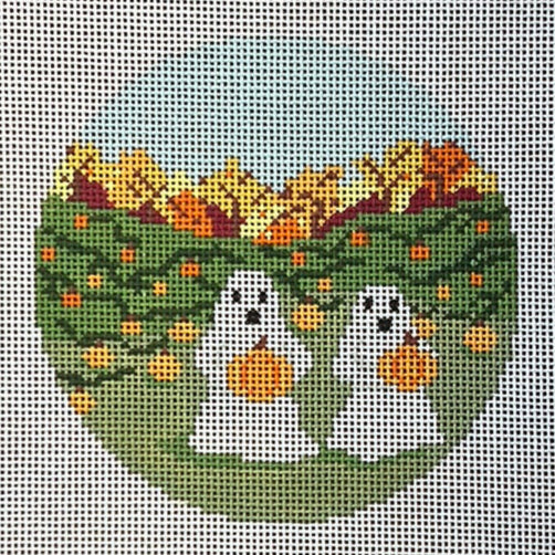 Ghosts Picking Pumpkins Canvas