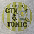 Happier Hour Gin & Tonic Coaster Round Canvas