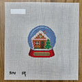 Gingerbread House Snow Globe Canvas