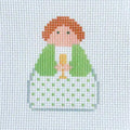 Glass of Champagne Stitch It Angel Canvas