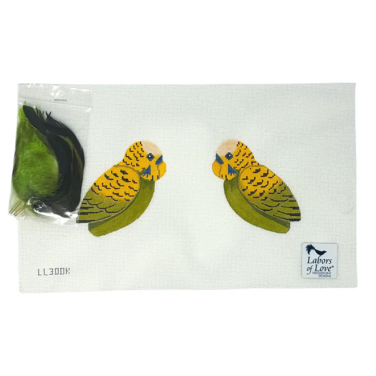 Green Budgie 3D Canvas