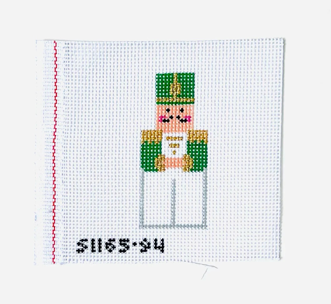 Green Nutcracker Stitch It Angel Canvas
