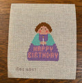 Happy Birthday Stitch It Angel Canvas