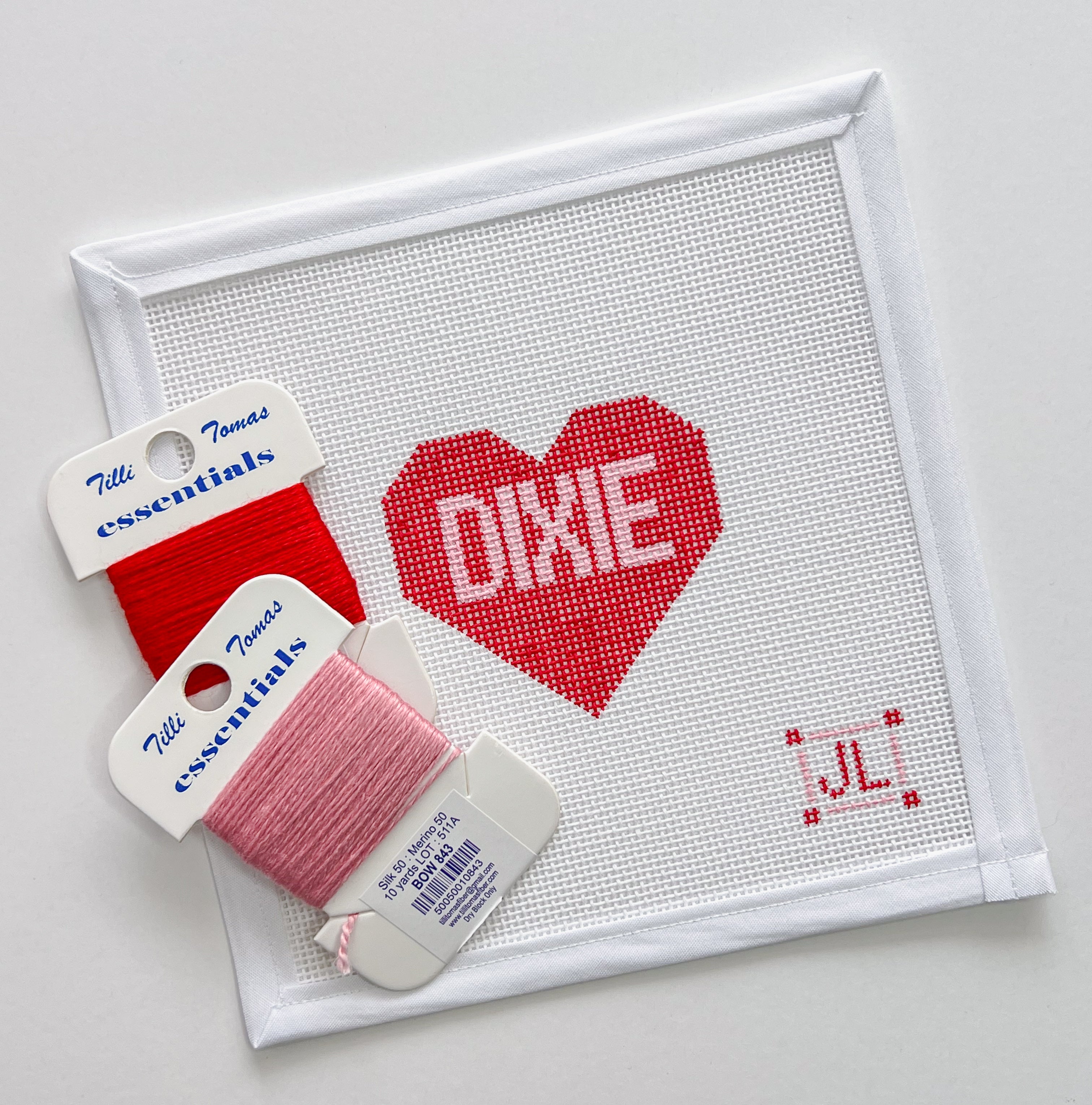Heart of Dixie Canvas (Pink on Red)