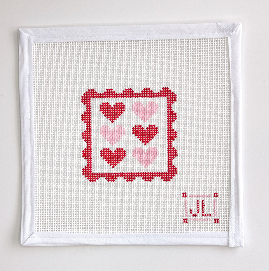 Hearts Stamp Canvas