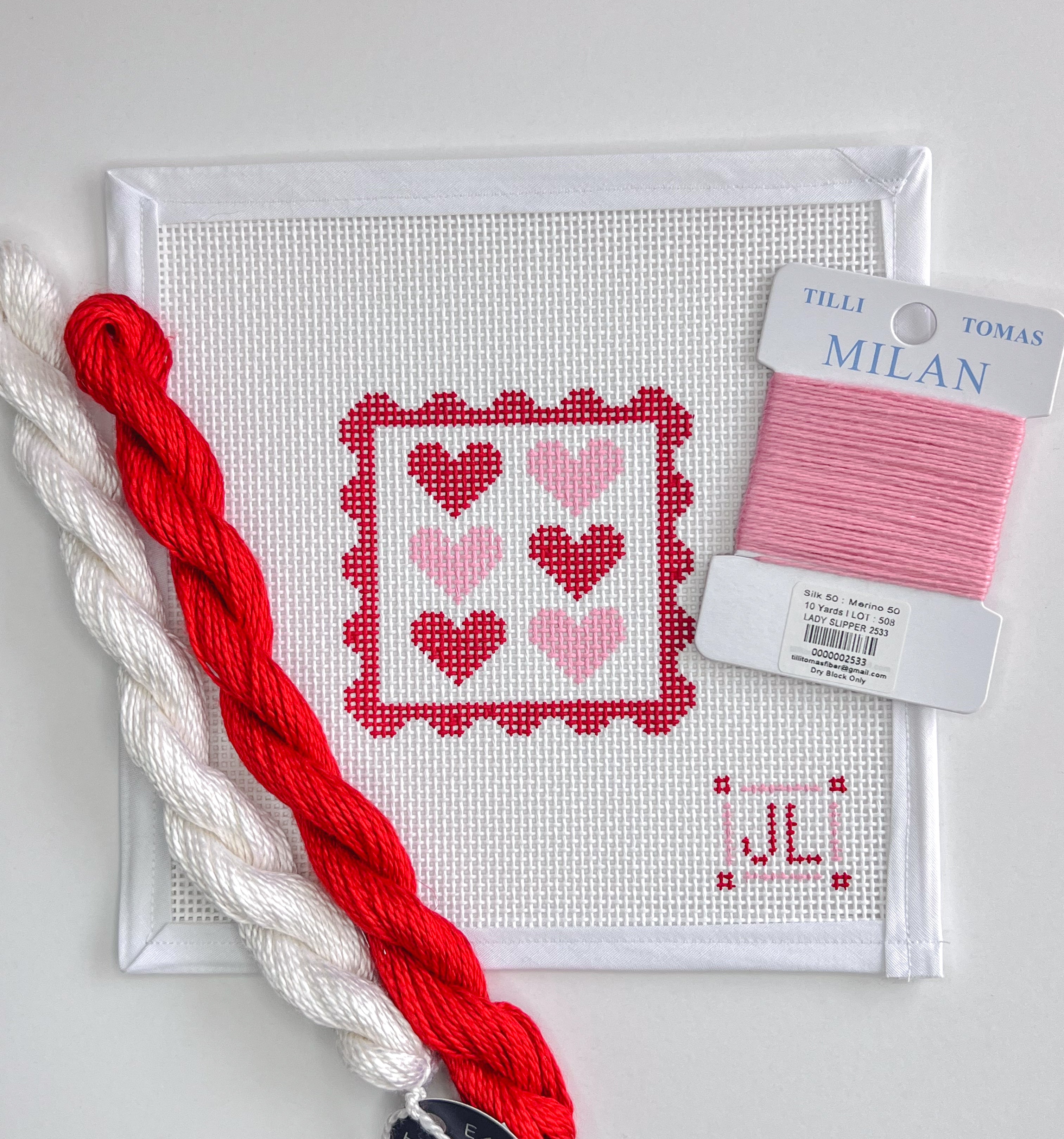 Hearts Stamp Canvas