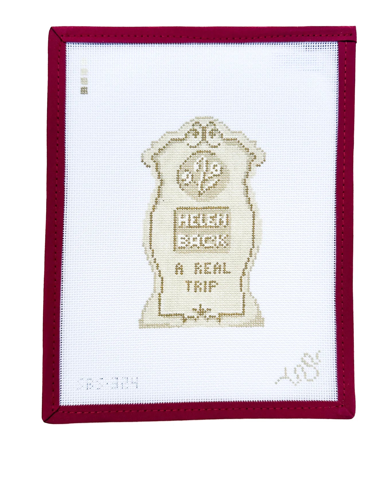 Headstone Tombstone Needlepoint Canvas - "Helen Back"