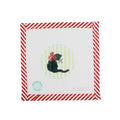 Holiday Cat Striped Round Canvas