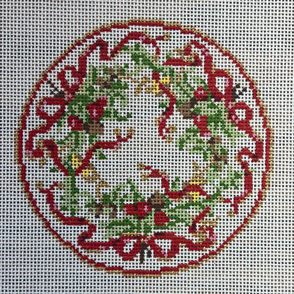 Holiday Garland Plate Canvas