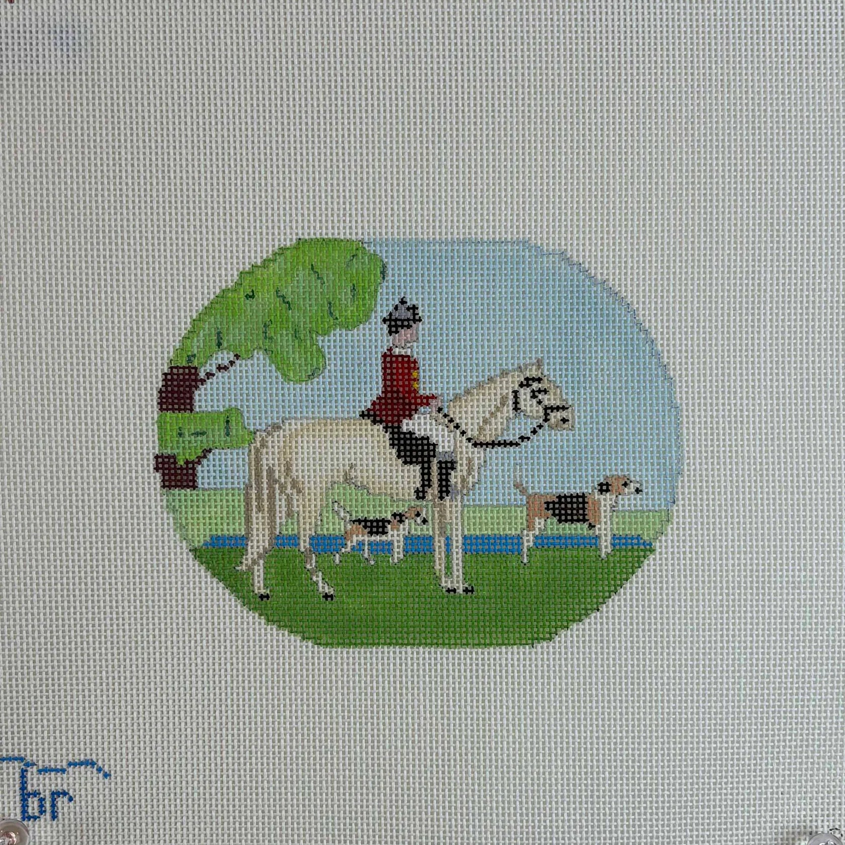 Hunt Club with Horse Canvas