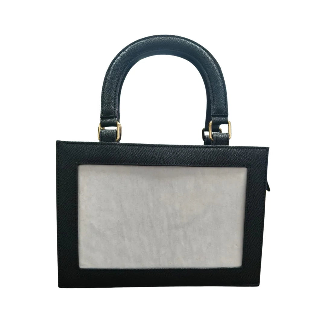 Leather Self-Finishing Purse - Black