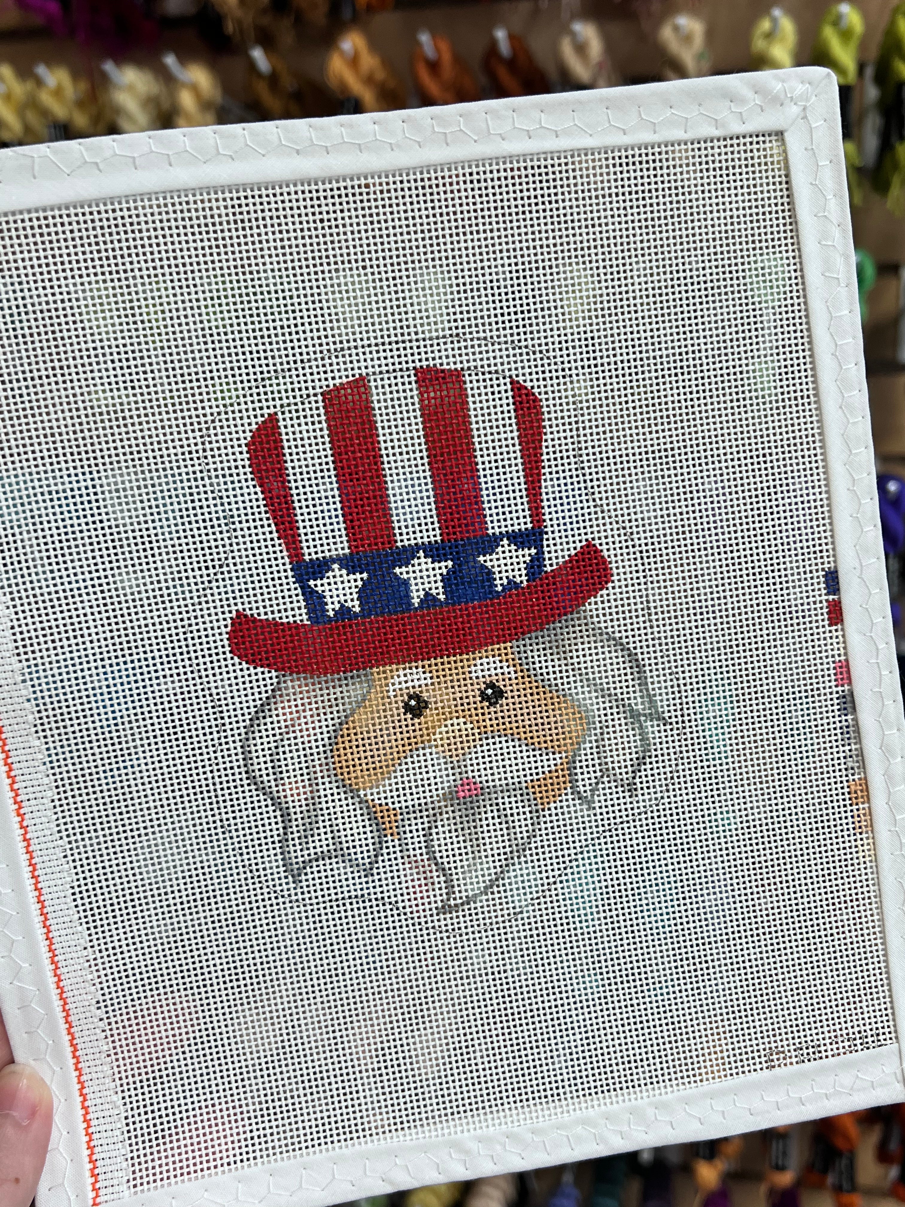 Uncle Sam Face Canvas