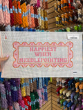 Happiest When Needlepointing Canvas
