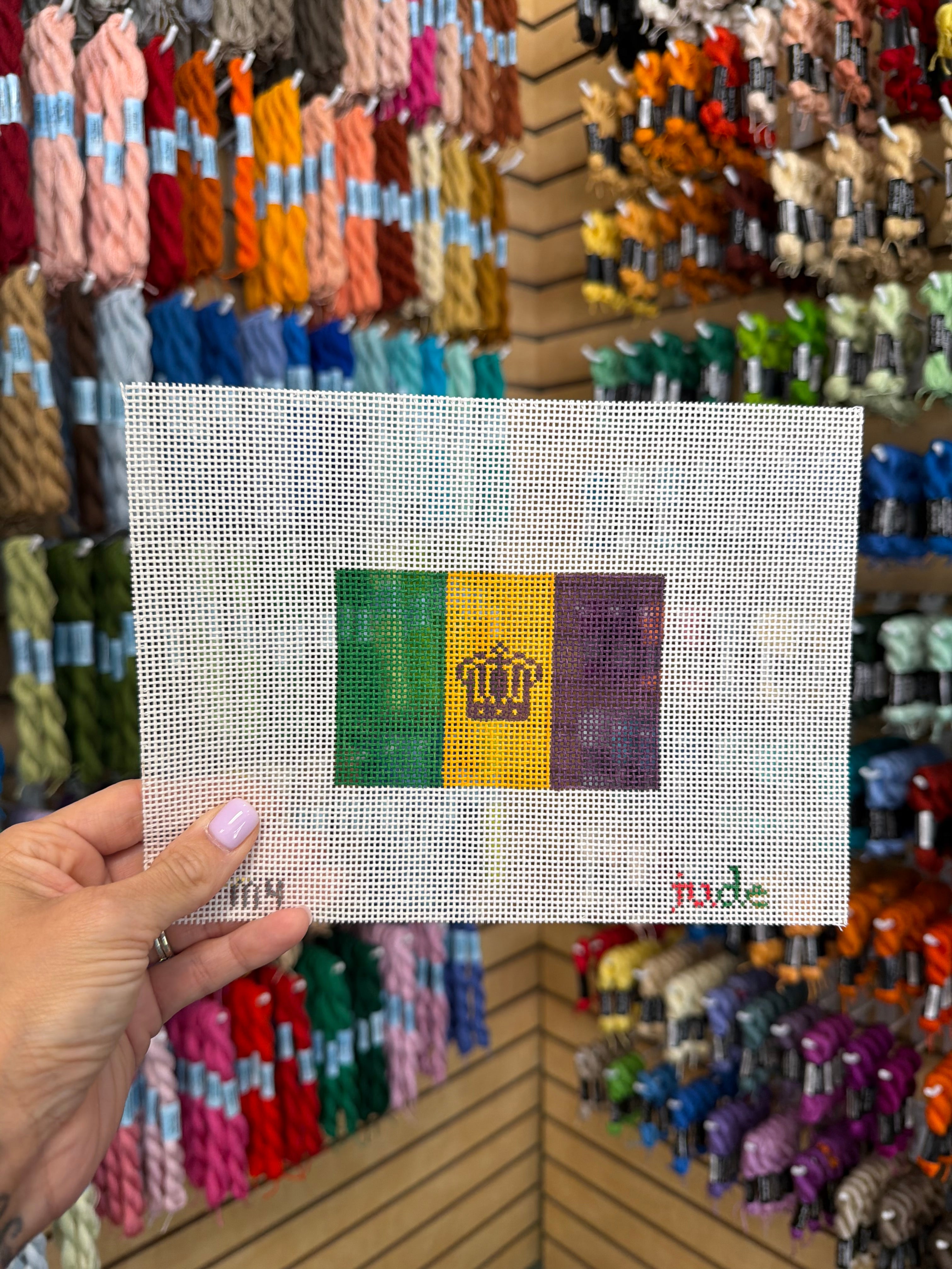 Mini Mardi Gras Flag Canvas