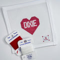 Heart of Dixie Canvas (White on Red)