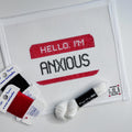 Hello Anxious Name Tag Canvas