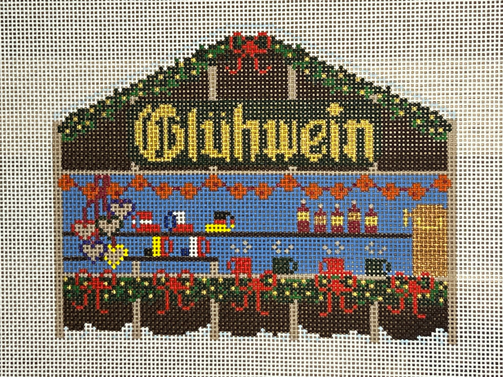 Gluhwein European Christmas Market Stall Canvas