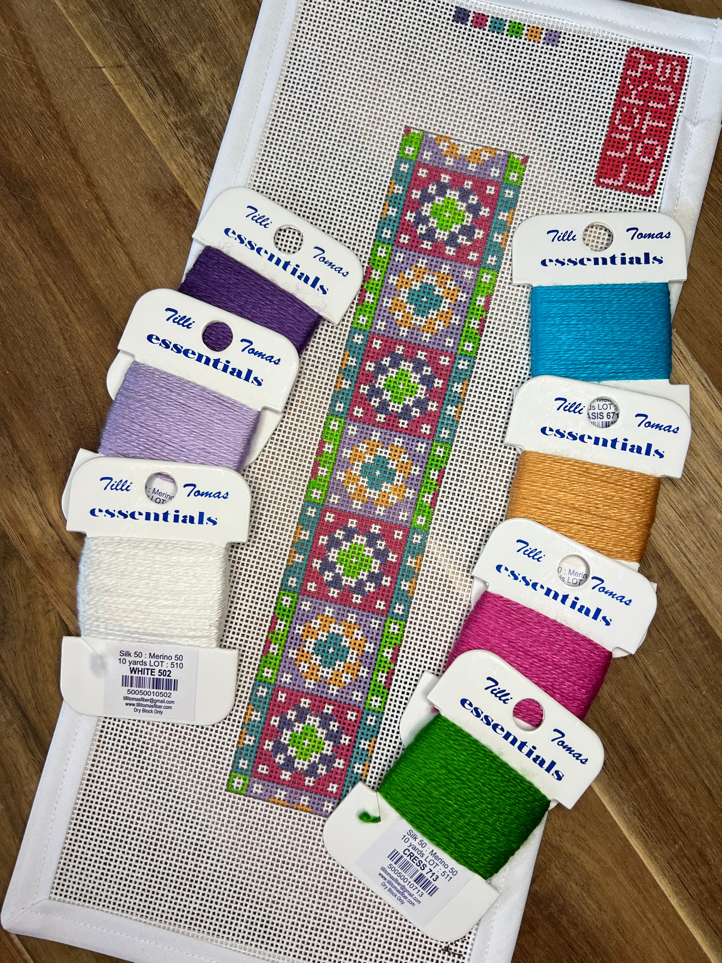 Granny Squares Canvas Colorful