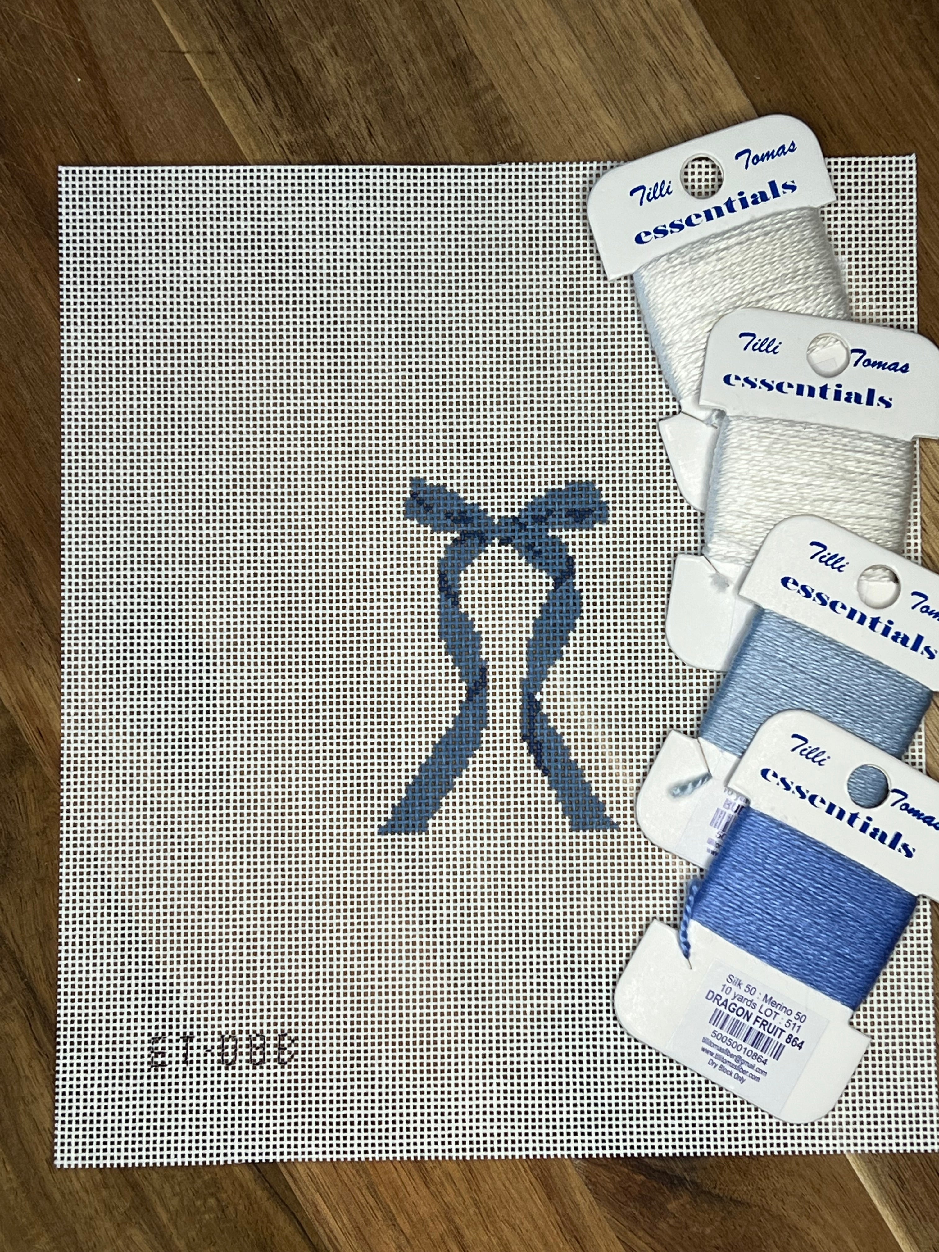 Blue Bow Canvas