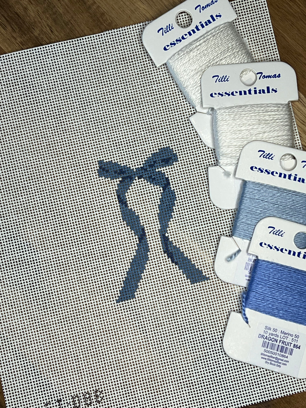 Blue Bow Canvas