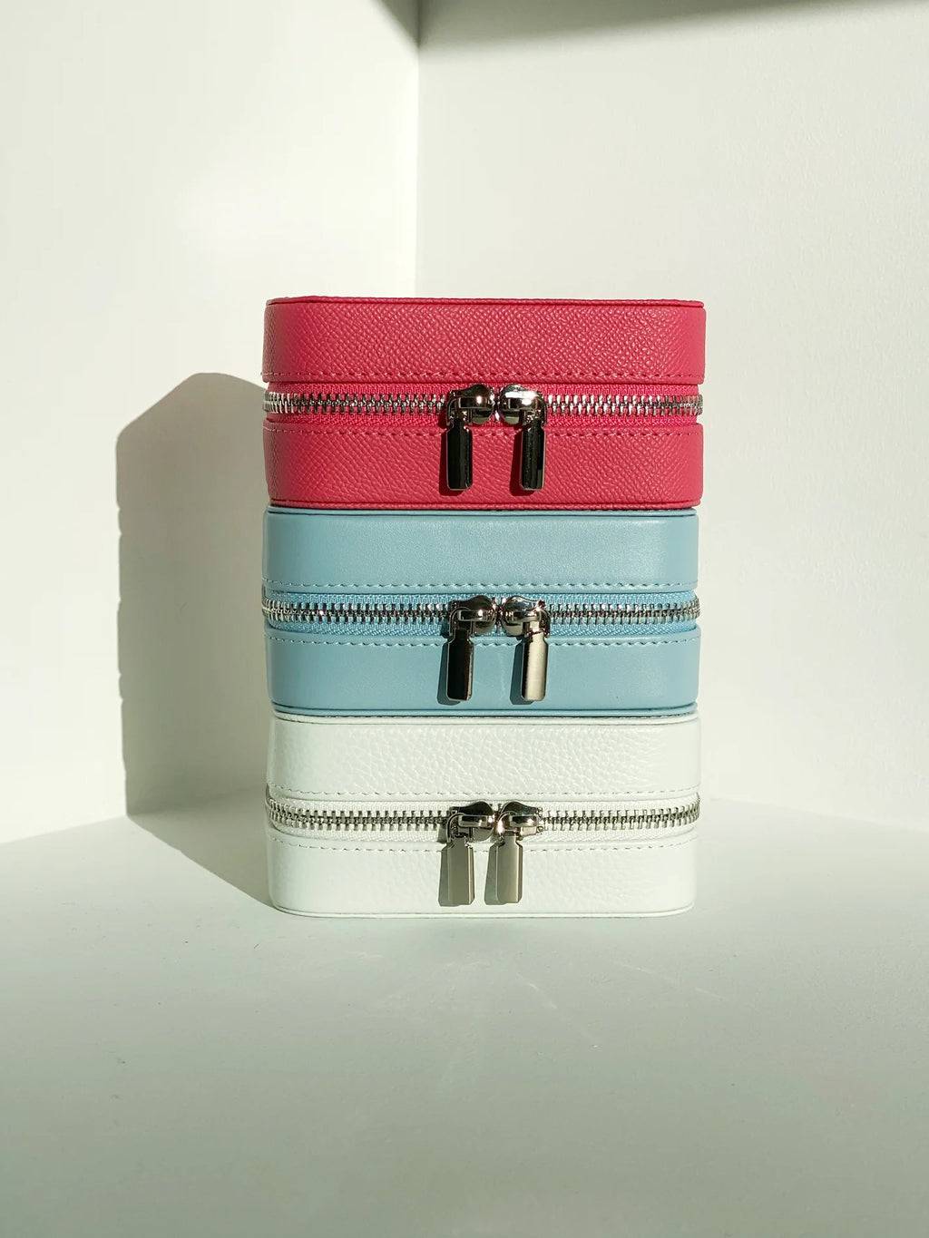 5" Leather Self Finishing Jewelry Box - Coral
