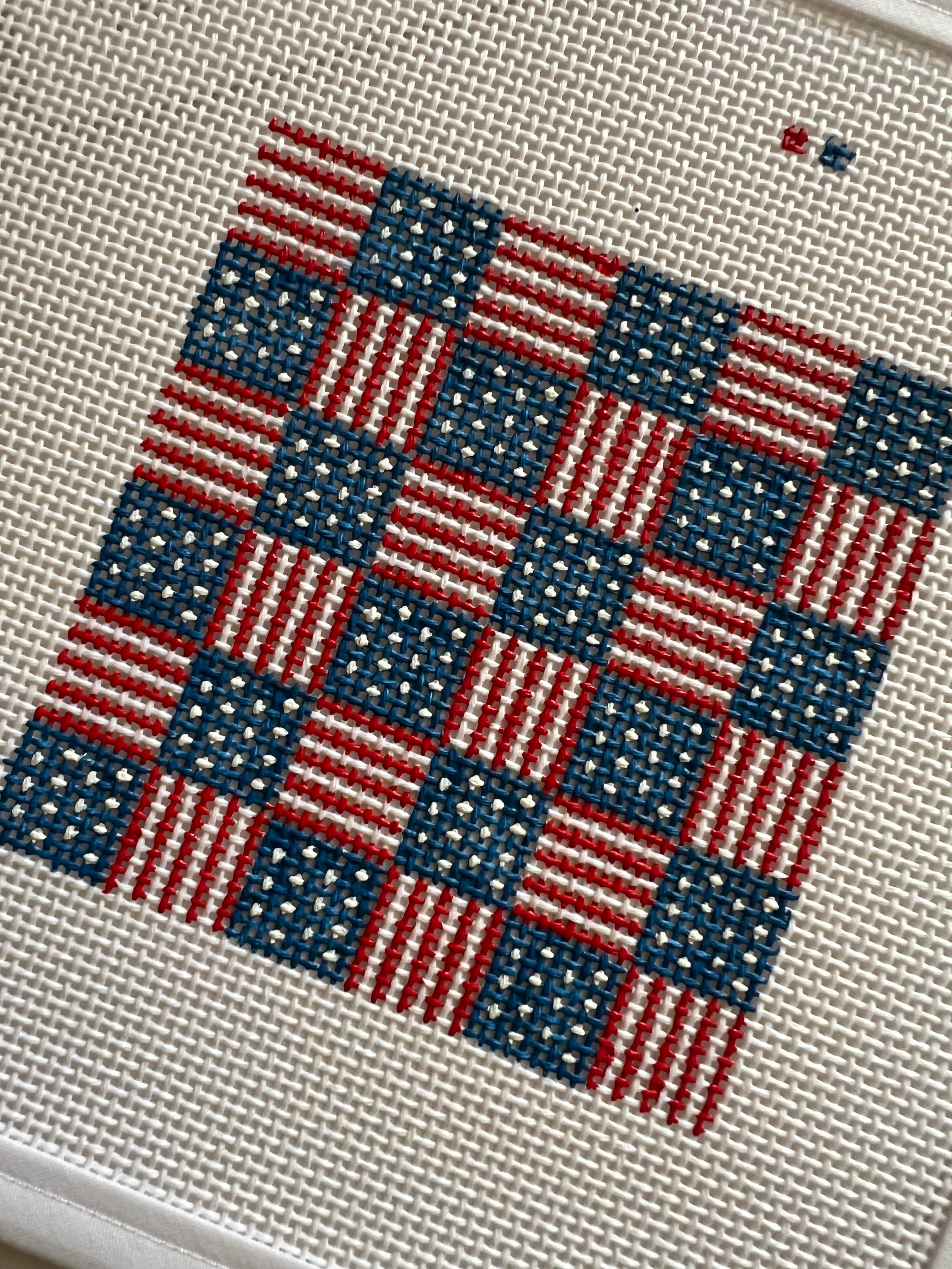 Patriotic Flag Square Canvas