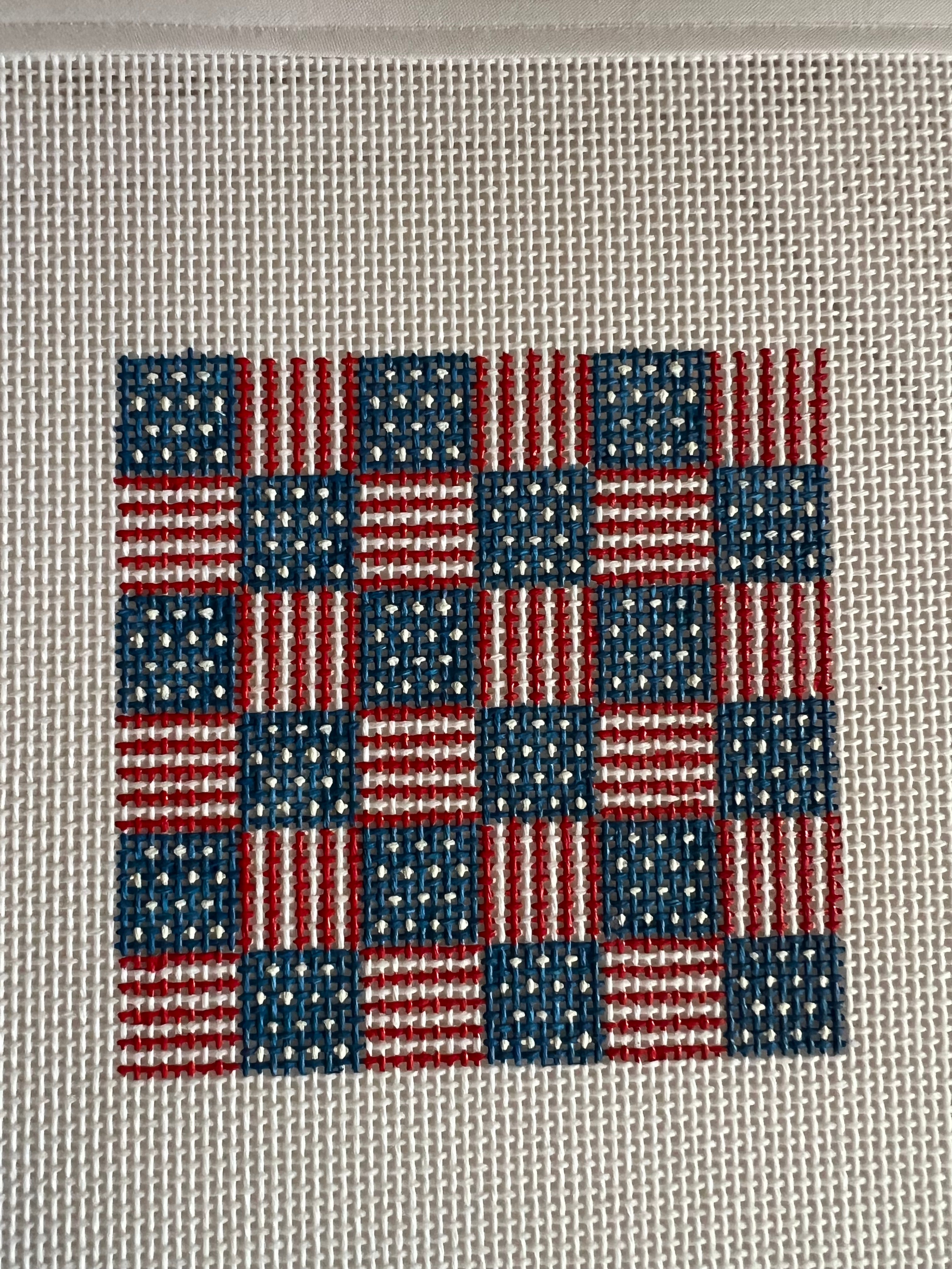Patriotic Flag Square Canvas