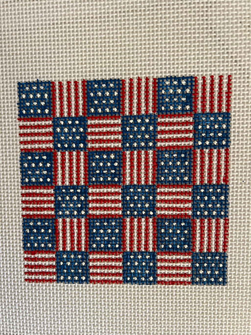 Patriotic Flag Square Canvas