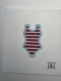 One Piece Patriotic Swimsuit Canvas