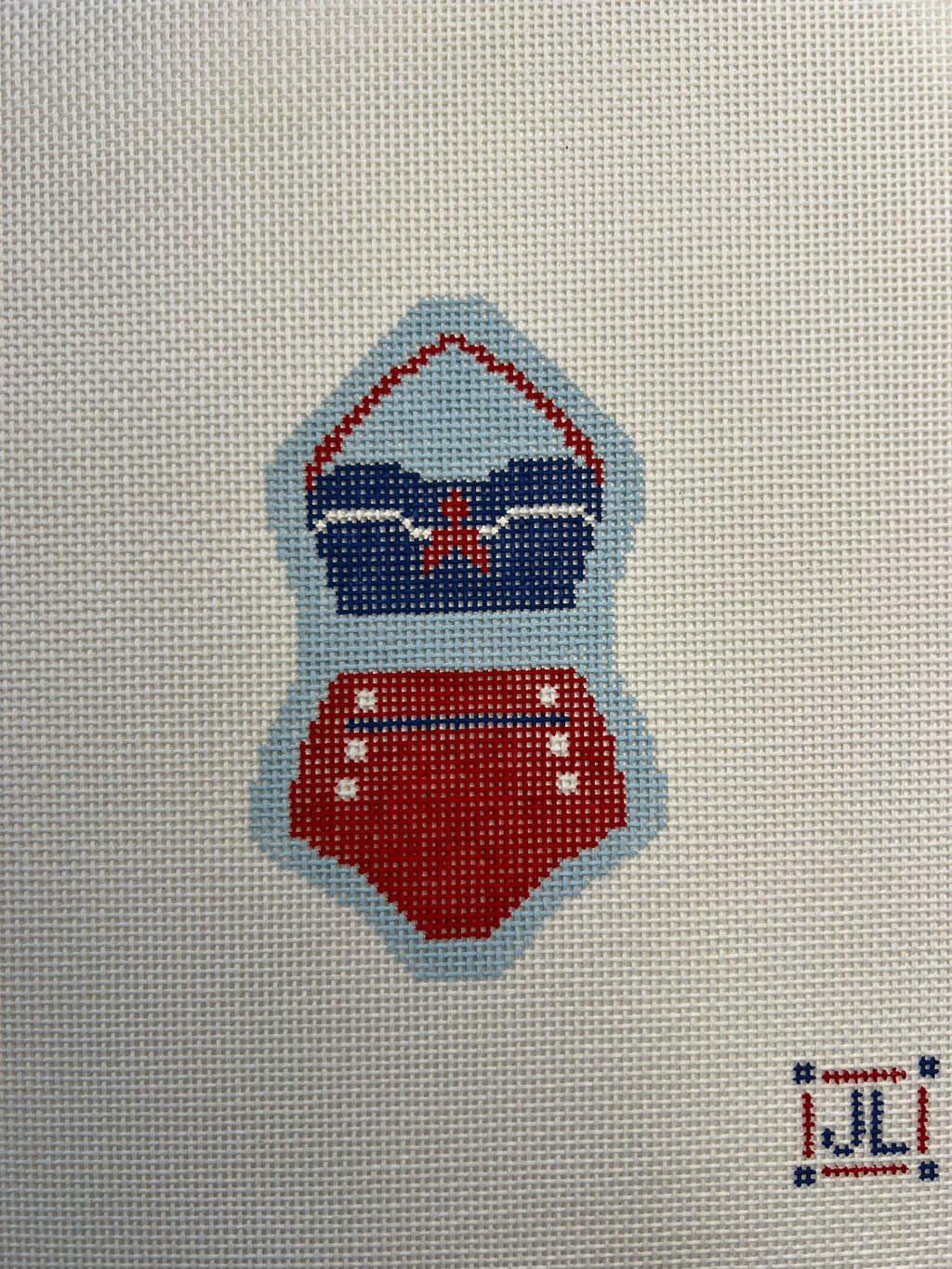 Two Piece Patriotic Swimsuit Canvas