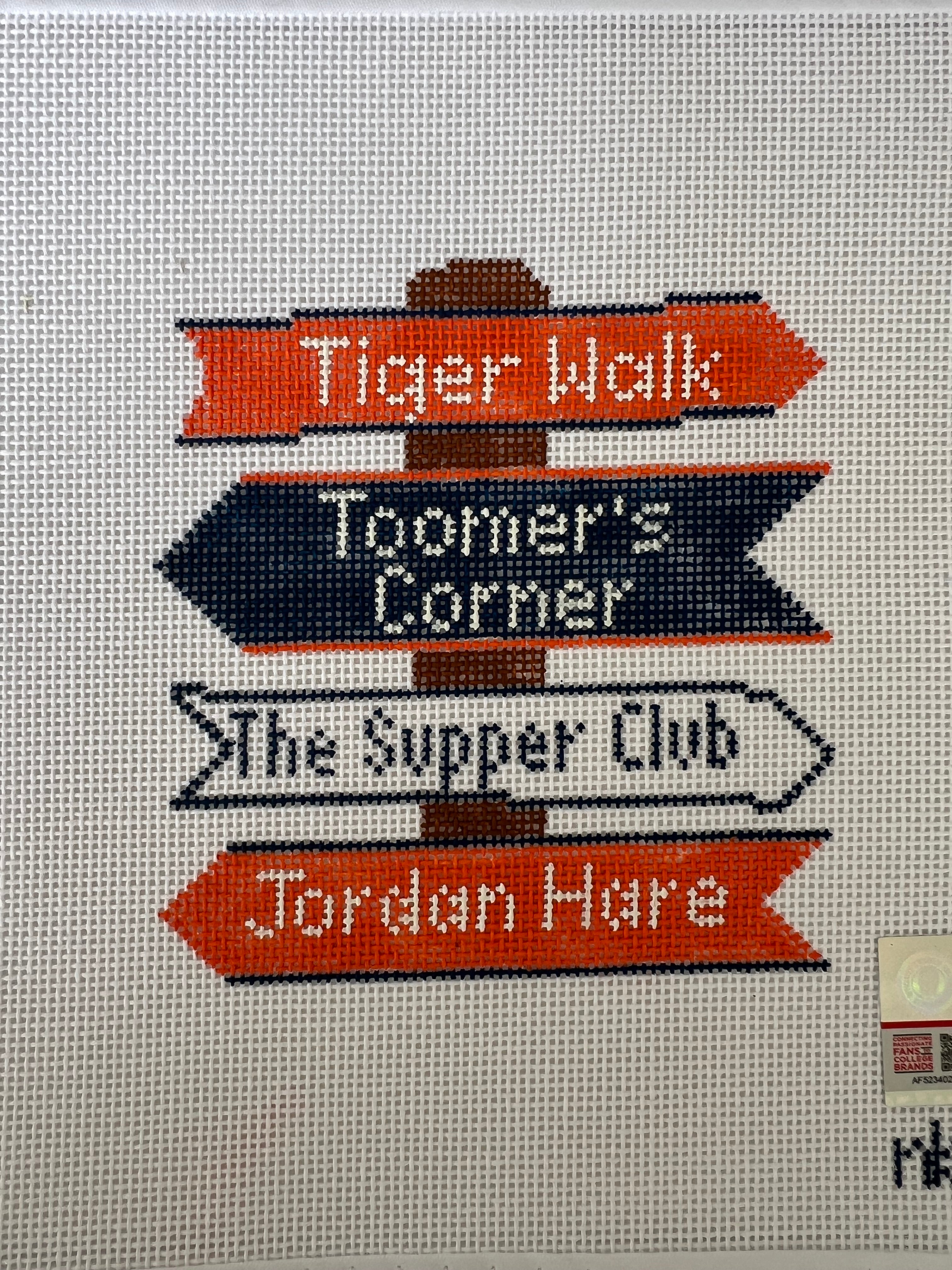 Auburn University Icon Destination Sign Canvas