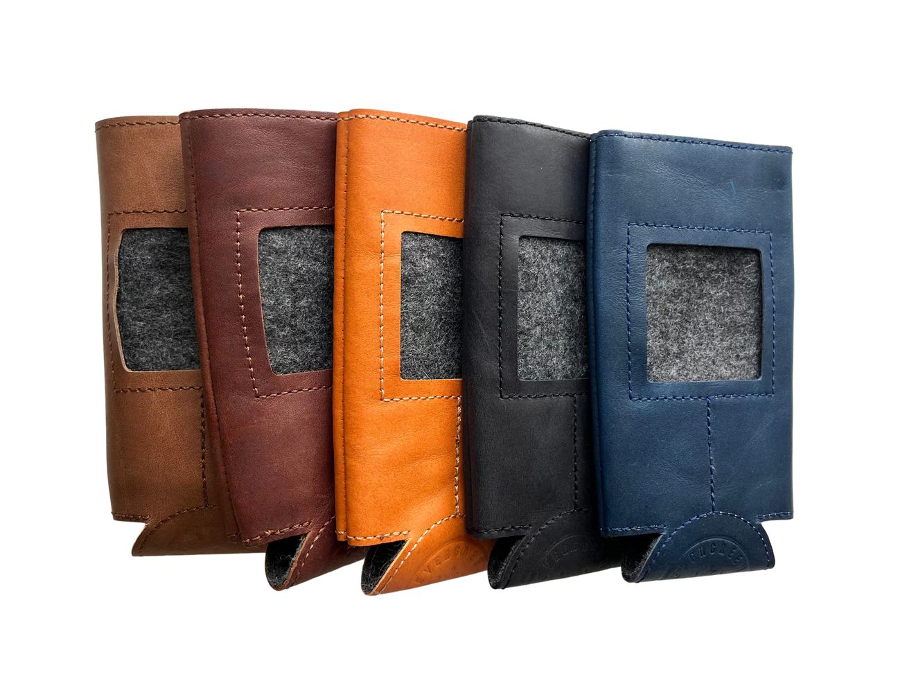 Leather Self-Finishing Coozie - Slim Espresso