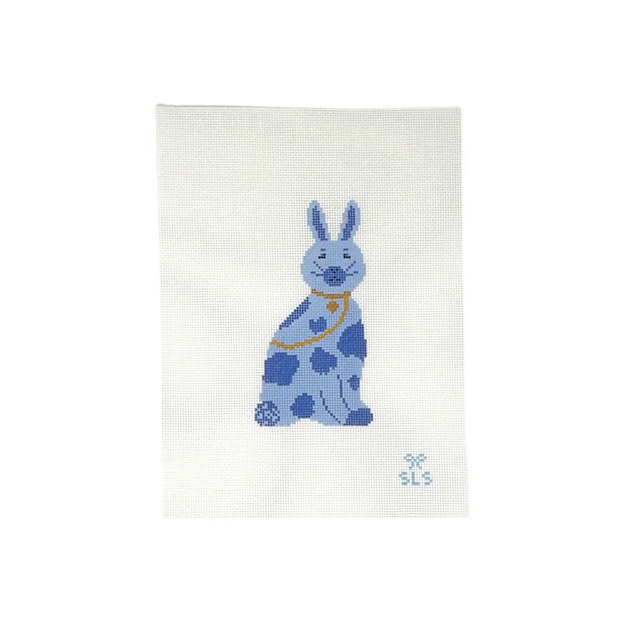 Chinoiserie Bunny Blue Canvas