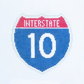 Interstate 10 on 13 mesh Sign Canvas