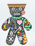 Large VooDoo Doll Rose and Flame Canvas