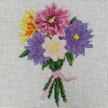 Dahlia Flower Bouquet Canvas