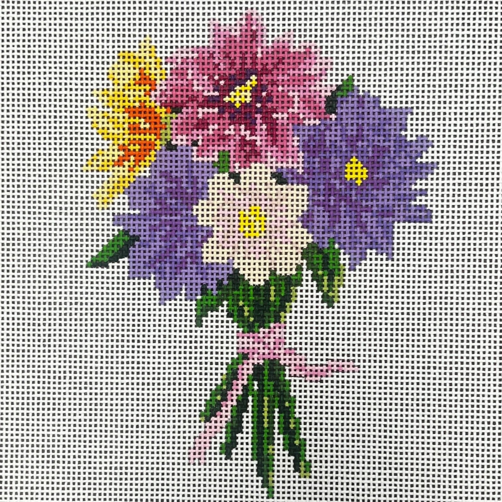 Dahlia Flower Bouquet Canvas