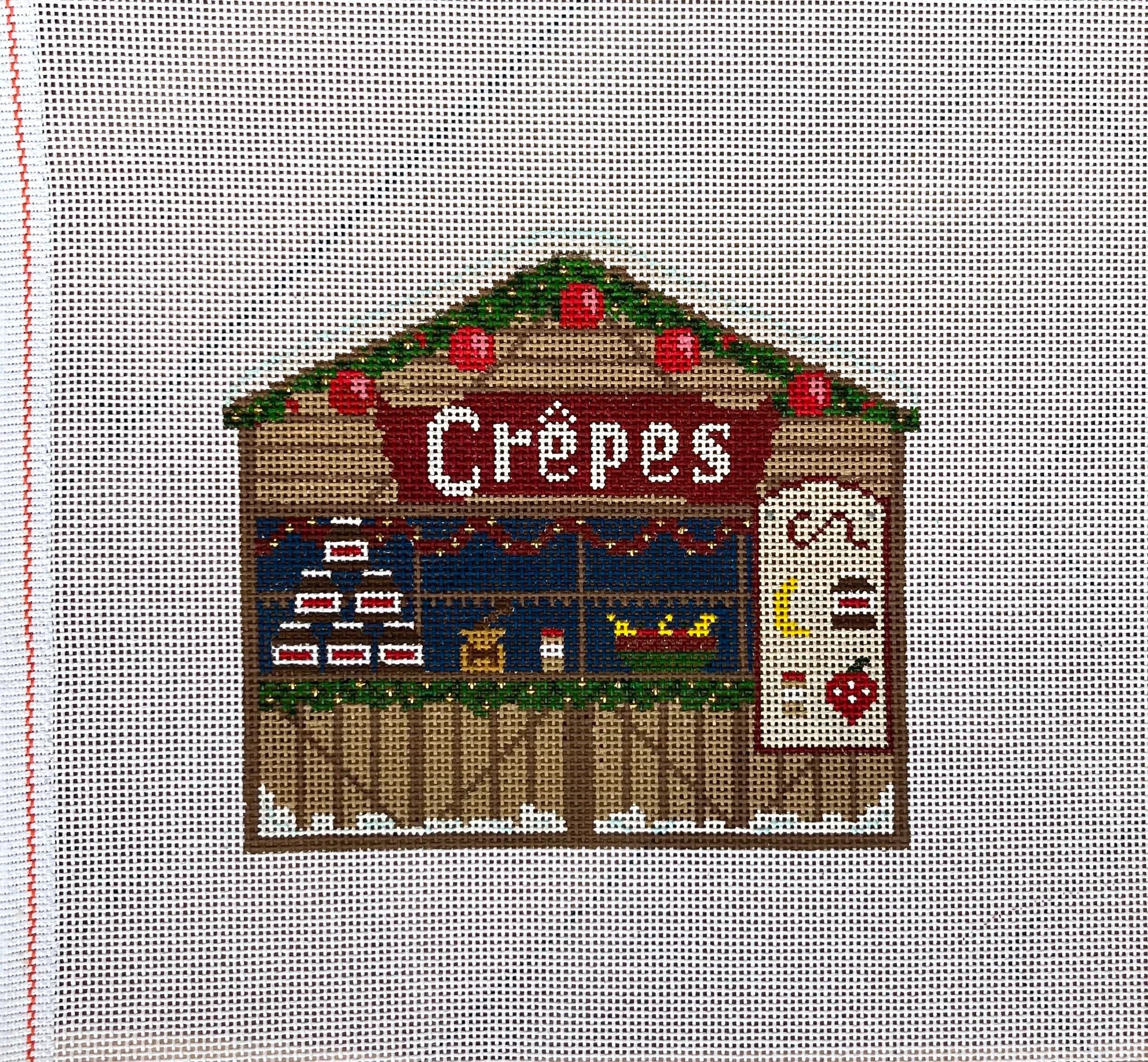 Crepes European Christmas Market Stall Canvas