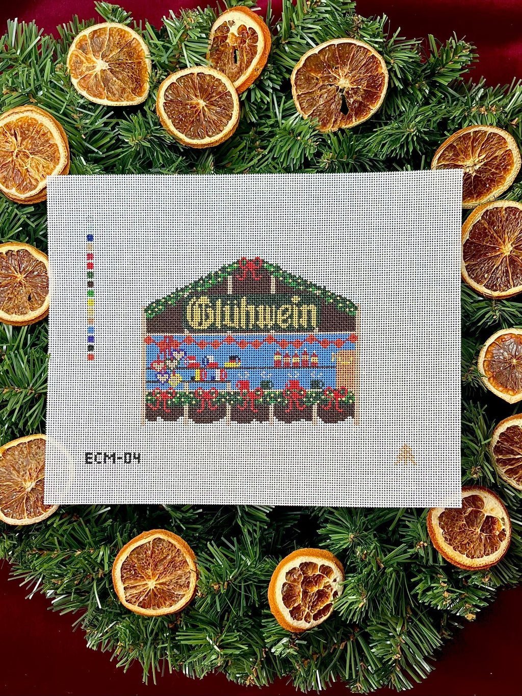 Gluhwein European Christmas Market Stall Canvas