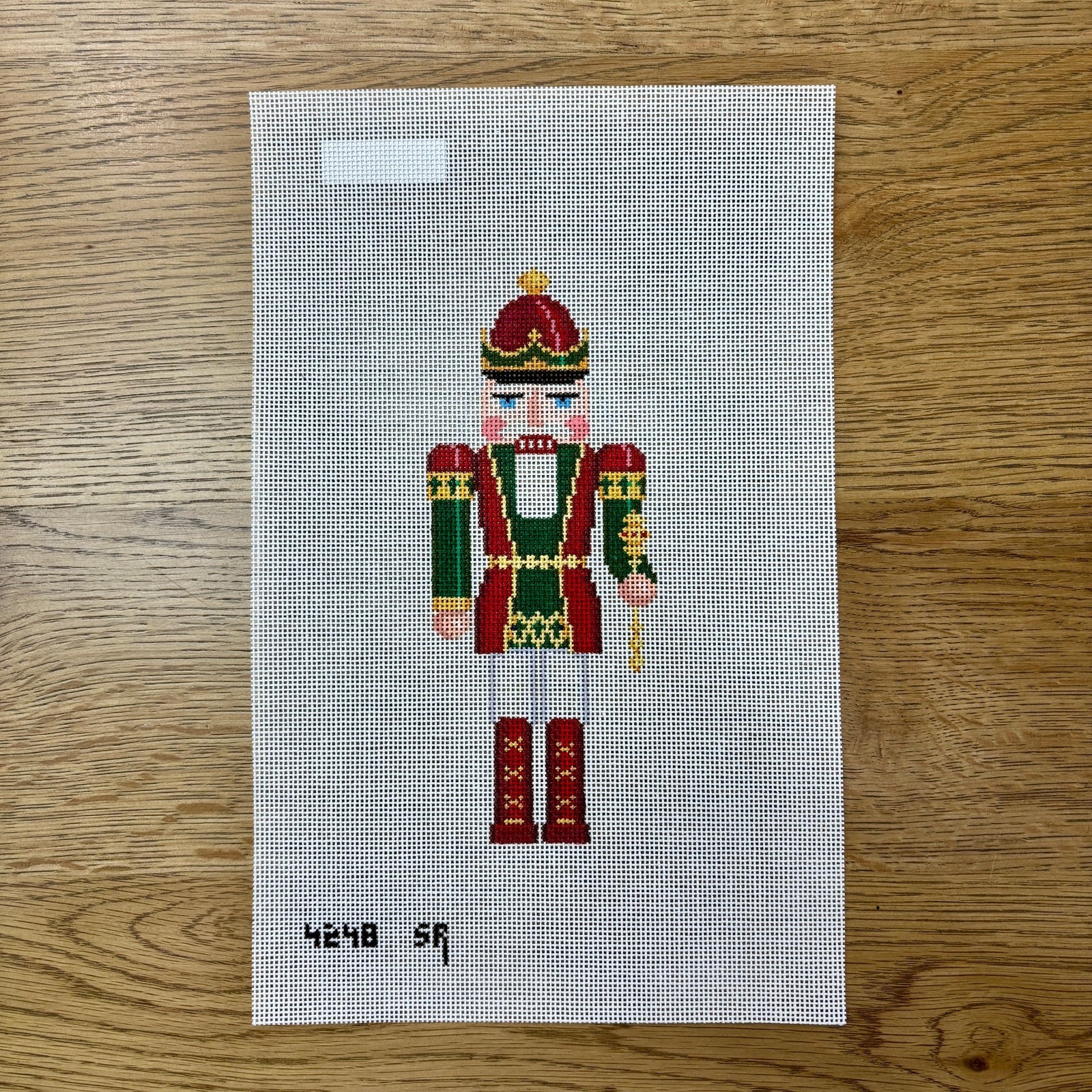Red and Green King Nutcracker (6.5") Canvas