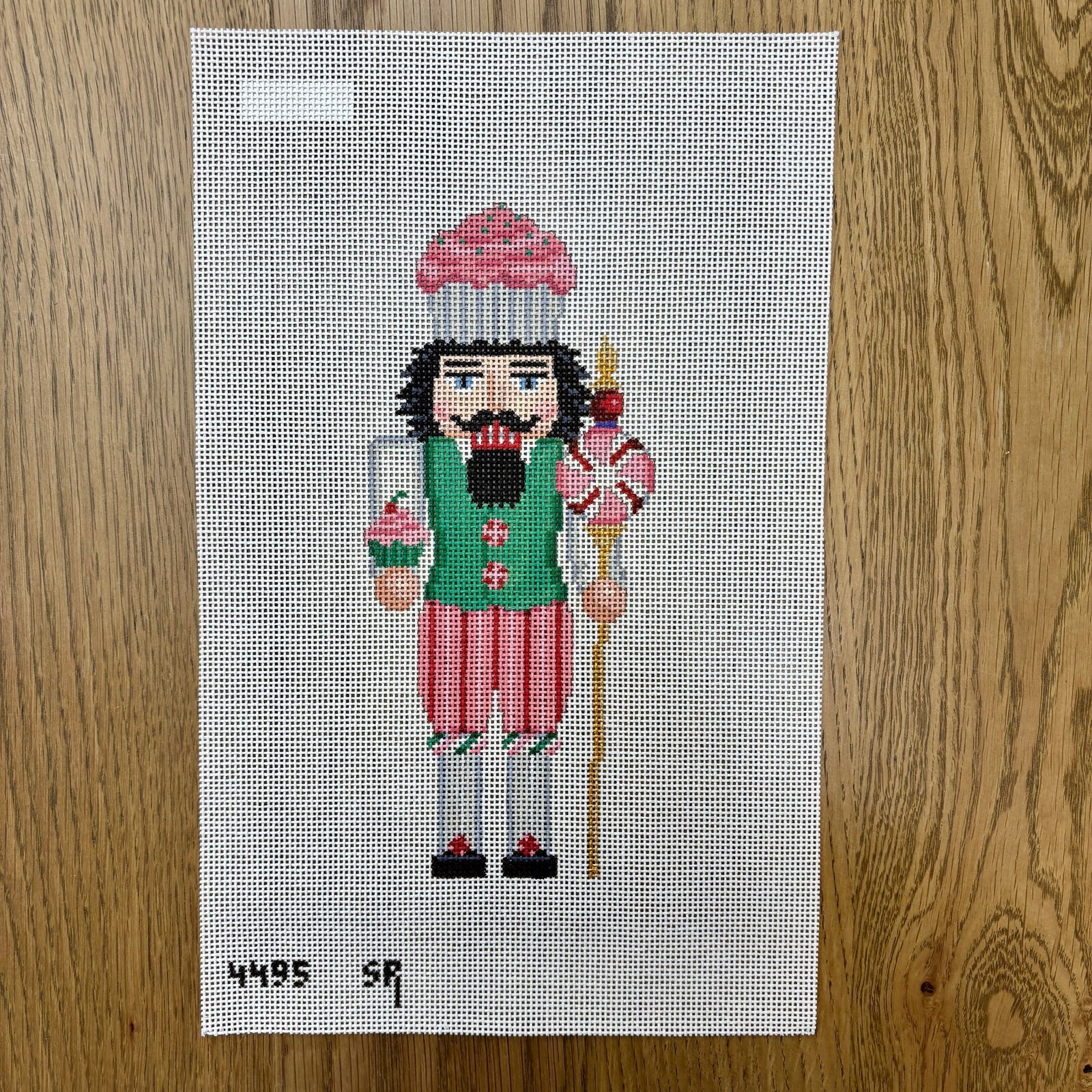 Cupcake Man Nutcracker (9.5") Canvas